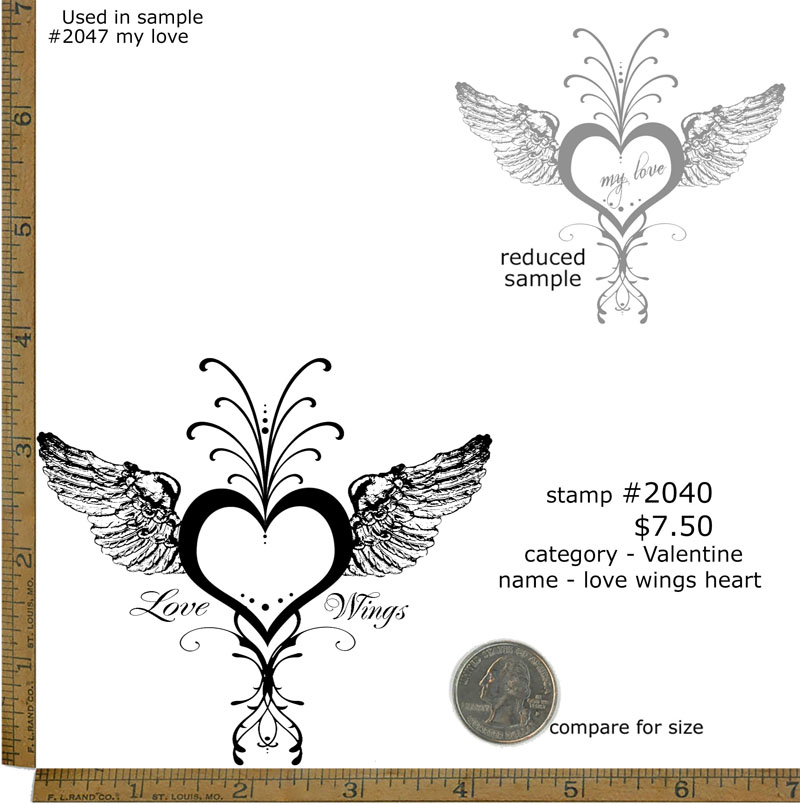 #2040 - Love Wings Heart - Valentine